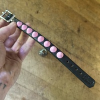 Pink Standard British Stud Wristband - Thumbnail 3