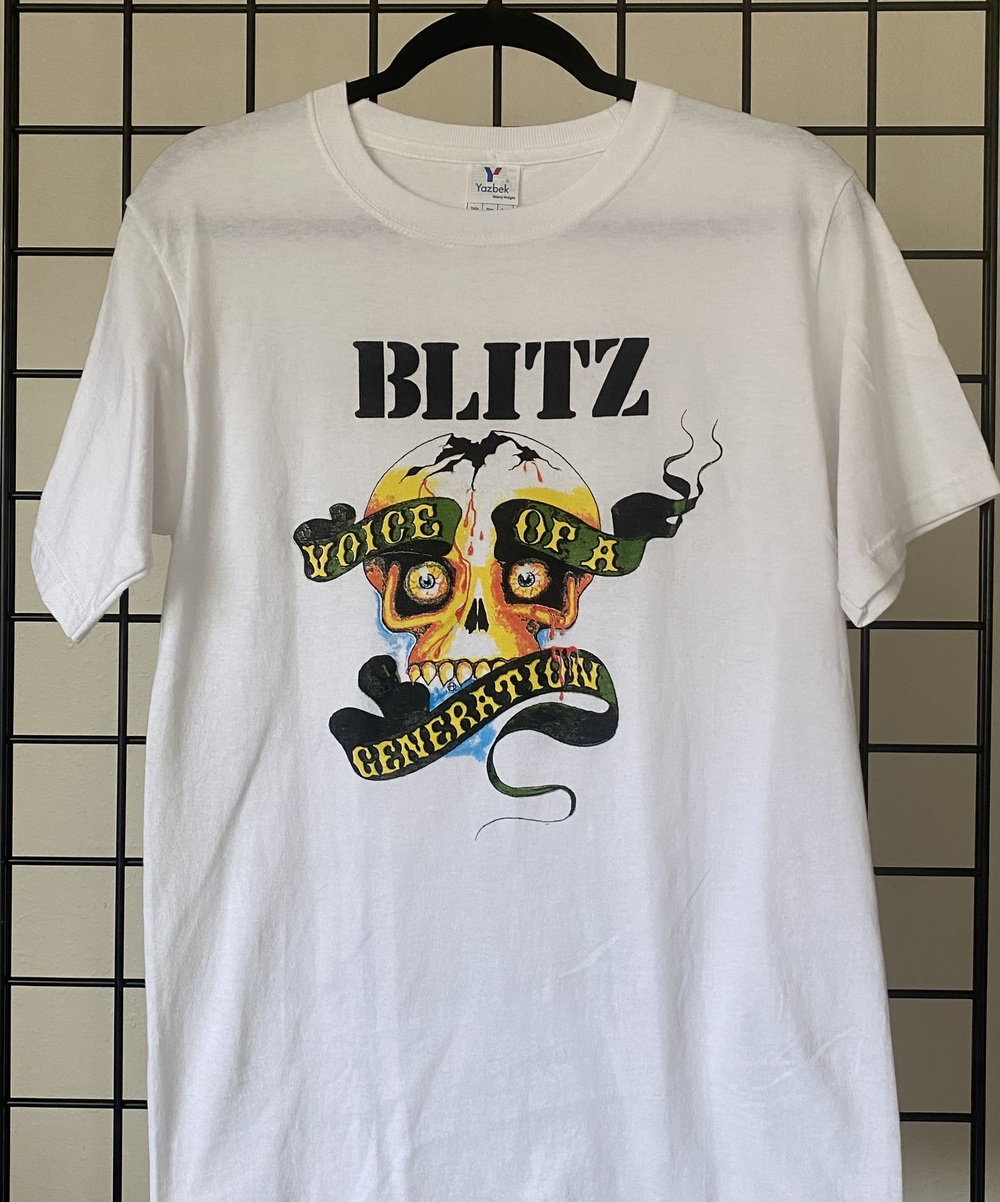 ●RAIVE● Pop New BLITZ Graphic T-Shirt BLITZ - VOICE OF A GENERATION T-SHIRT (SMALL) (MEDIUM