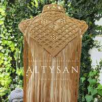 Boho Cape, Festival Outfit, Burningman Outfit, Macrame Vest. - Thumbnail 1