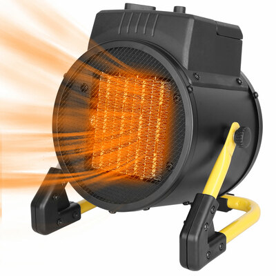 1500w portable electric space heater personal fan w/ overheat protection adjustable temperature ceramic heater for bedroom office desk-black