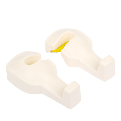 2pcs car seat headrest hanger car headrest hanging hook for bag purse cloth grocery organizer-white