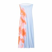 Floral print fitted slit dress - Thumbnail 1