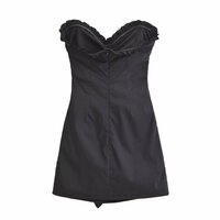 Elegant Pleated Mini Tube Dress - Thumbnail 1