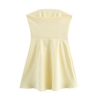 Fashion short tube top dress with pockets - Thumbnail 1