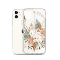 Boho Flowers Clear Case for iPhone - Thumbnail 3