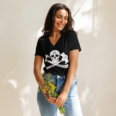 Jolly roger womens v-neck t-shirt