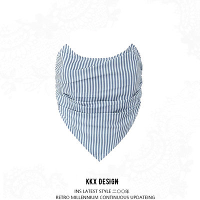 Irregular striped hem short tube top