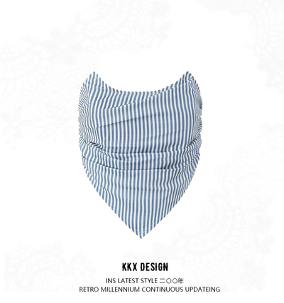Irregular striped hem short tube top