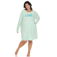 White Mark Women's Long Sleeve Sleepshirt - Thumbnail 4