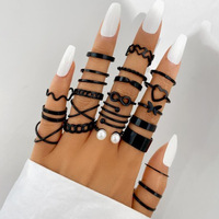 Gold Silver Geometric Ring Sets  - Thumbnail 3