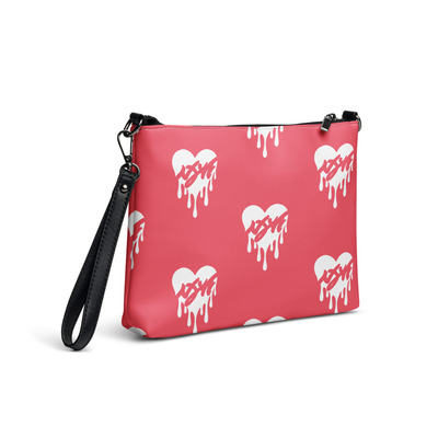 Nyvi love red and white crossbody bag with strap 
