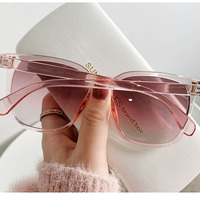  Vintage Square Sun Glasses Female Big Frame Gradient Shades Sunglasses - Thumbnail 3