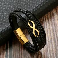 Stainless Steel Infinity Symbol Charm Bracelets for Men Fashion Jewelry Gift - Thumbnail 2