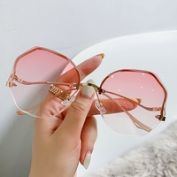  Women/Men Fashion Large Frame Women's Gradient Eyeglasses - Thumbnail 8