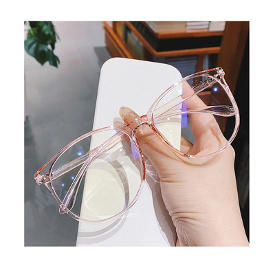 Women retro round frame anti blue light eyeglasses