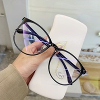 Women Retro Round Frame Anti blue light eyeglasses - Thumbnail 5