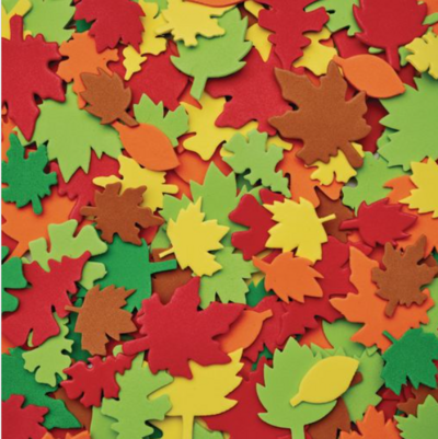 Colorations® Colorful Leaf Foam Shapes - 500 Pieces