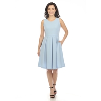 White Mark Women's Sleeveless Flowy Fit and Flare Skater Dress - Thumbnail 3