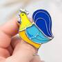 Custom brooch stained glass rooster jewelry Ukrainian gifts Rooster stained glass Ukrainian pin Rooster feathers-1