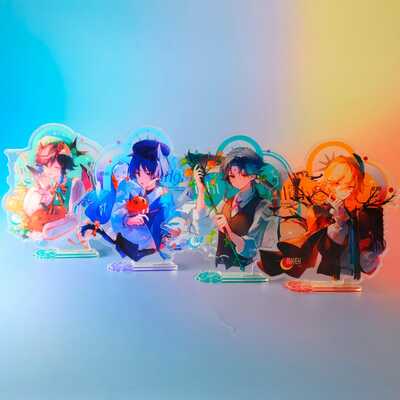 Genshin Impact Halloween Standee Set of 4 - Featuring - Venti / Wanderer / Xiao / Kaveh - Great gifts for Halloween! Collect them all!