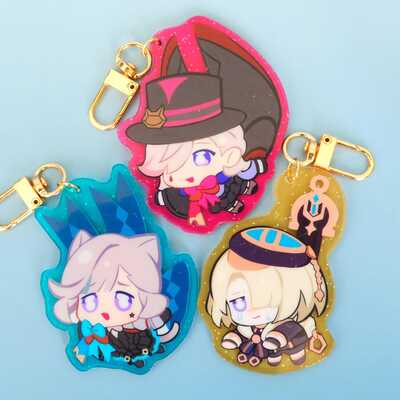 Genshin impact - children of the hearth keychain set - set of 3