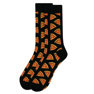 Pepperoni pizza novelty sock funny socks pizza lover gifts cool socks funny groomsmen socks black