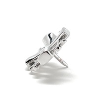 Jerusalem Cross Lapel Pin Crusaders Shield Cut Out Design Silver Tone 3D Five-Fold Cross Pin Tie Tack Lanyard Pins - Thumbnail 2