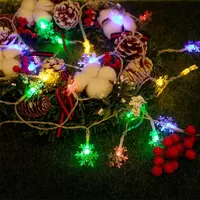 Christmas Snowflake Light, 80/40/20/10 LEDs Snowflake Hanging String Lights  - Thumbnail 2