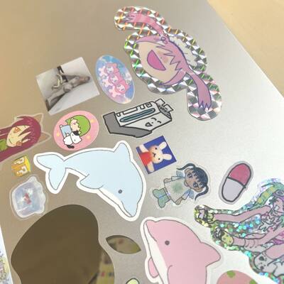 Maid holographic sticker