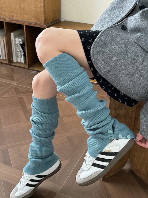 【OJOS】25SS★ Button Slit Leg Warmer Button slit over-knee leg warmers · CutieKill · Online Store
