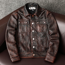  Mens Jacket Brown Real Leather Jacket Brown Leather Jacket 2024