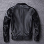  Mens Jacket BLACK Real Leather Jacket BLACK Leather Jacket 2024-3