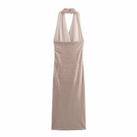 Elegant and fashionable sequined pleated dress - Thumbnail 1