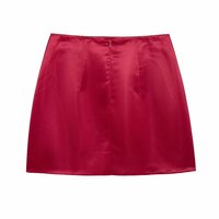 Bow Decorated Satin Suit + Skirt Set - Thumbnail 3
