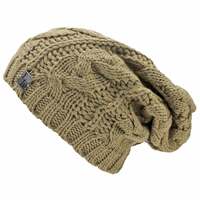 Cable Knit Unisex Slouchy Beanie Cap Hat - Thumbnail 4