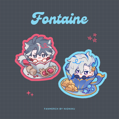 Fontaine stickers & charms