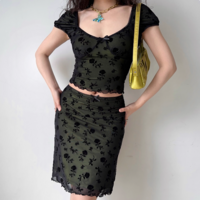 Rose mesh hip skirt - Thumbnail 2