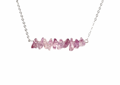 Purple Ice Flake Chip Necklace