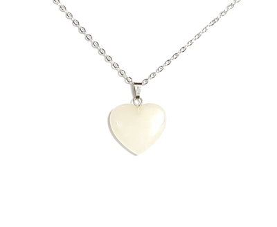 White Quartz Heart Necklace