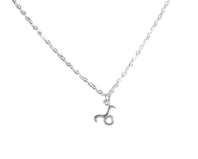 Dainty Sterling Silver Taurus Astrological Necklace