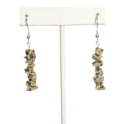 Dalmatian stone chip earrings - Thumbnail 2