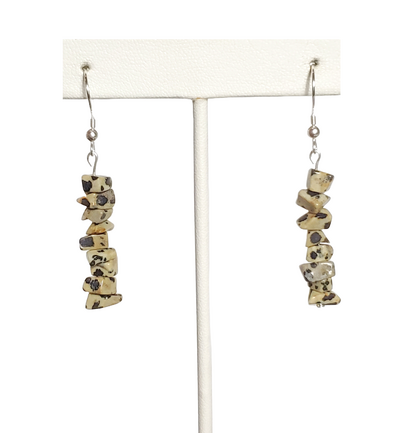 Dalmatian Stone Chip Earrings