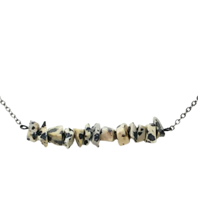 Dalmatian stone chip necklace - Thumbnail 2
