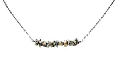 Dalmatian Stone Chip Necklace