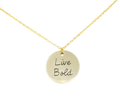 Live Bold Stamped Necklace