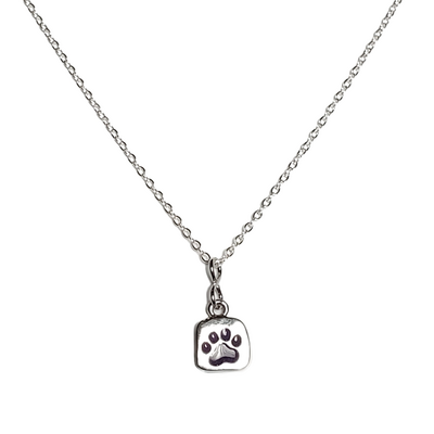Dainty dog paw print necklace