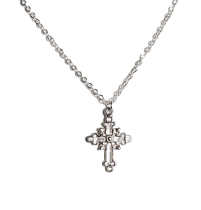 Detailed Cross Pendant Necklace