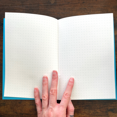 100% recycled notebook “vacation mode”