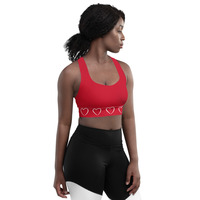Single Heart Longline Sports Bra - Thumbnail 2