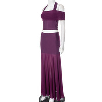 Sexy and elegant halterneck short top and skirt - Thumbnail 3
